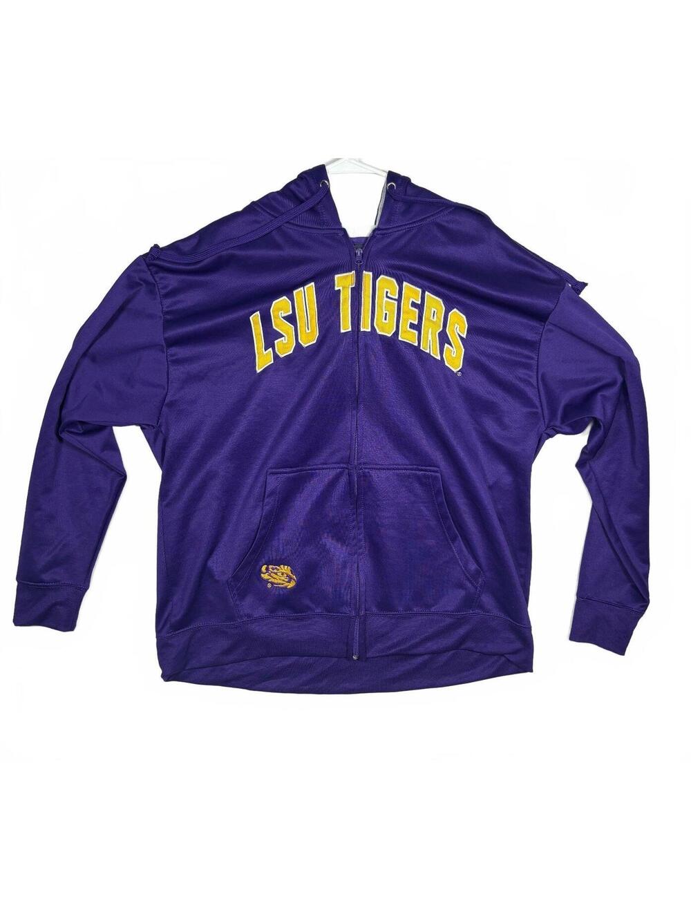 LSU Tigers Purple Full Zip Hoodie Men’s XL Embroidered NCAA College Football